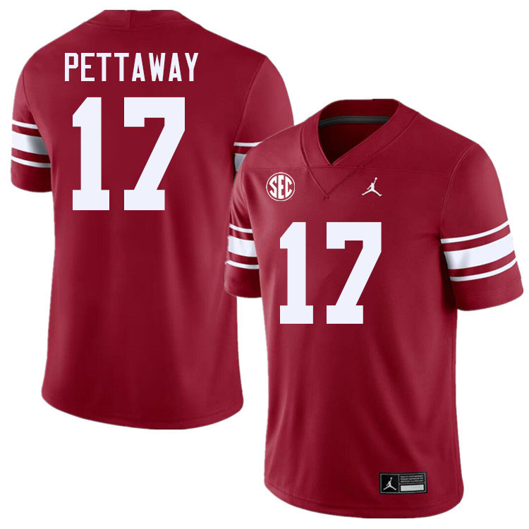 #17 Jaquaize Pettaway Oklahoma Sooners 2024 SEC Conference College Football Jerseys-Throwback